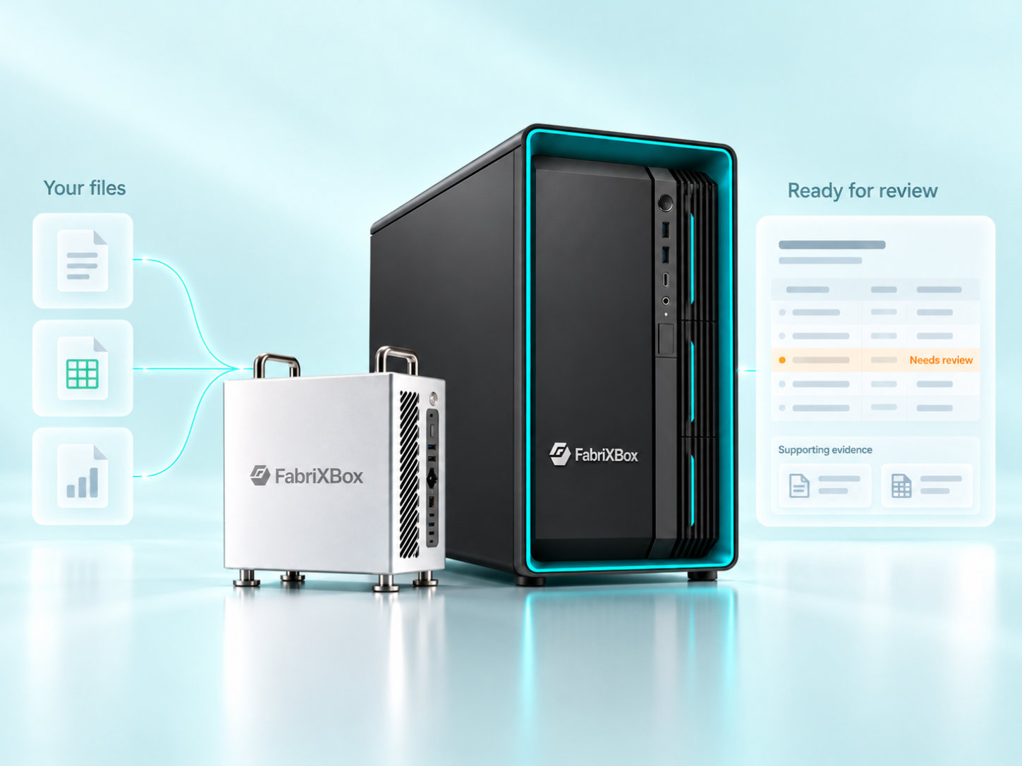 FabriXBox processing documents and files for Agent App workflows like validation, comparison and document drafting